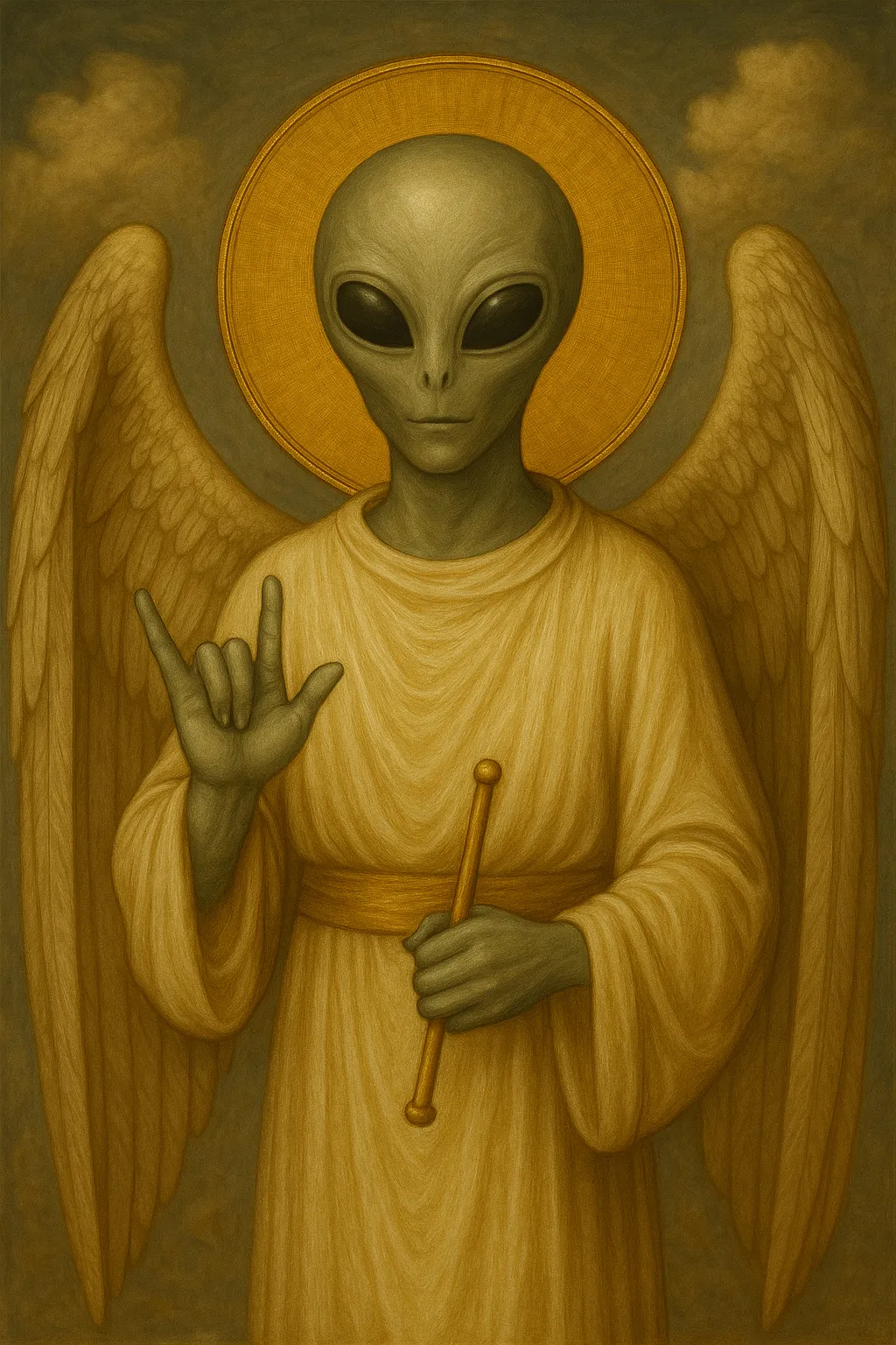 The Announcer Gabriel, herald of the coming of Man.