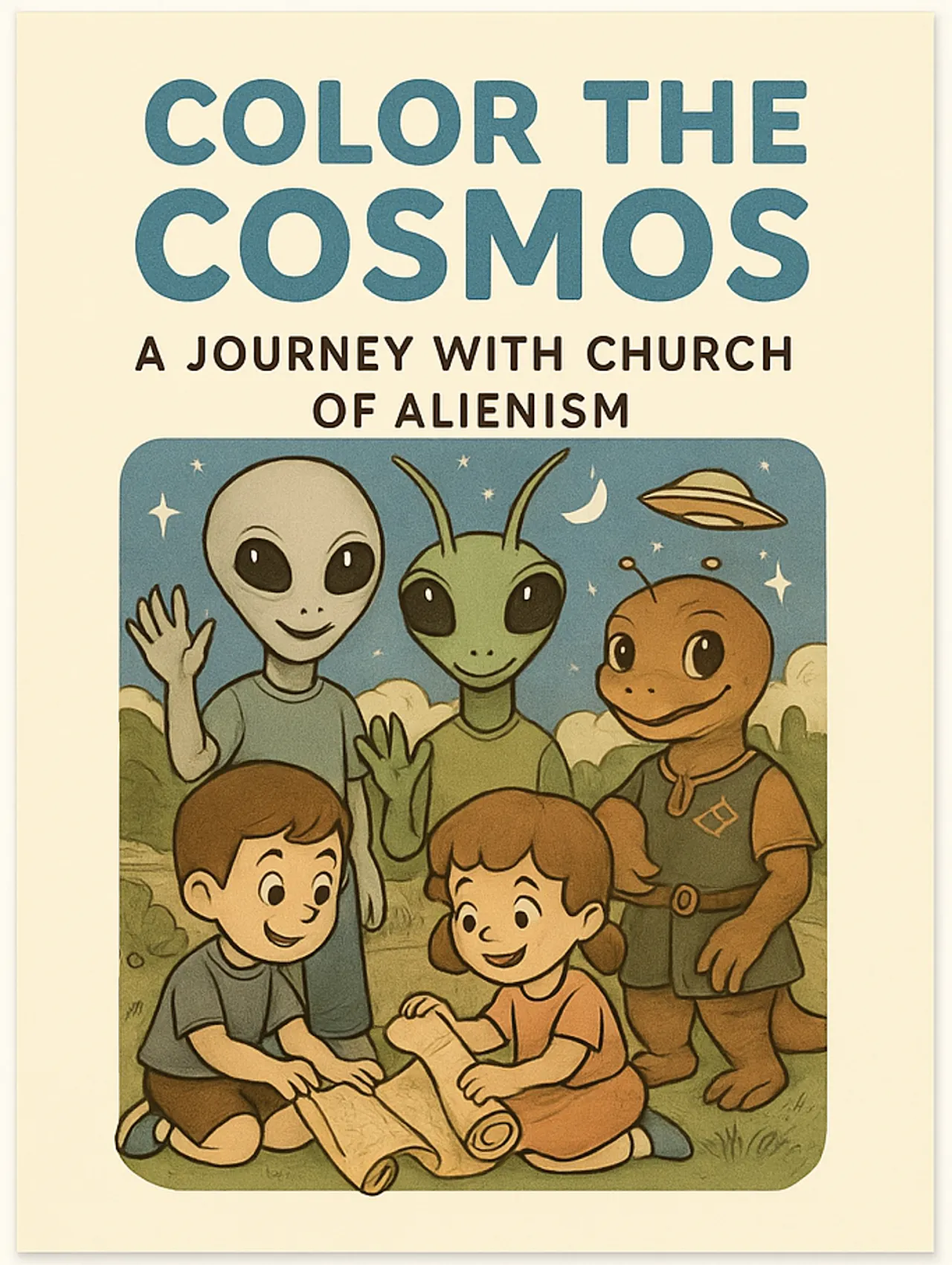 Cover of Color the Cosmos: A Journey with Church of Alienism.